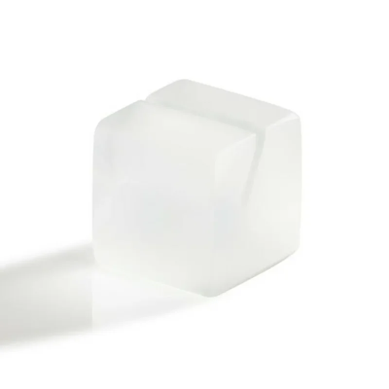 Porte-menu carré blanc résine Nacryl® 4x4x4 cm Mealplak Pas Cher