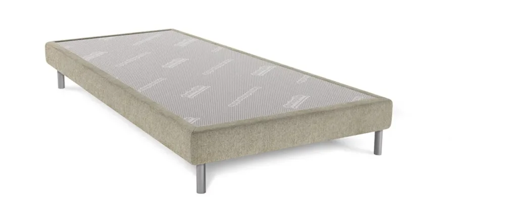 Sommier à latte fixe 1 cadre ferme 200x80x15 cm grège Tradisom Dunlopillo Super Prix