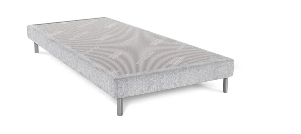 Sommier à latte fixe 1 cadre ferme 180x90x15 cm gris perle Tradisom Dunlopillo Quantité Limitée