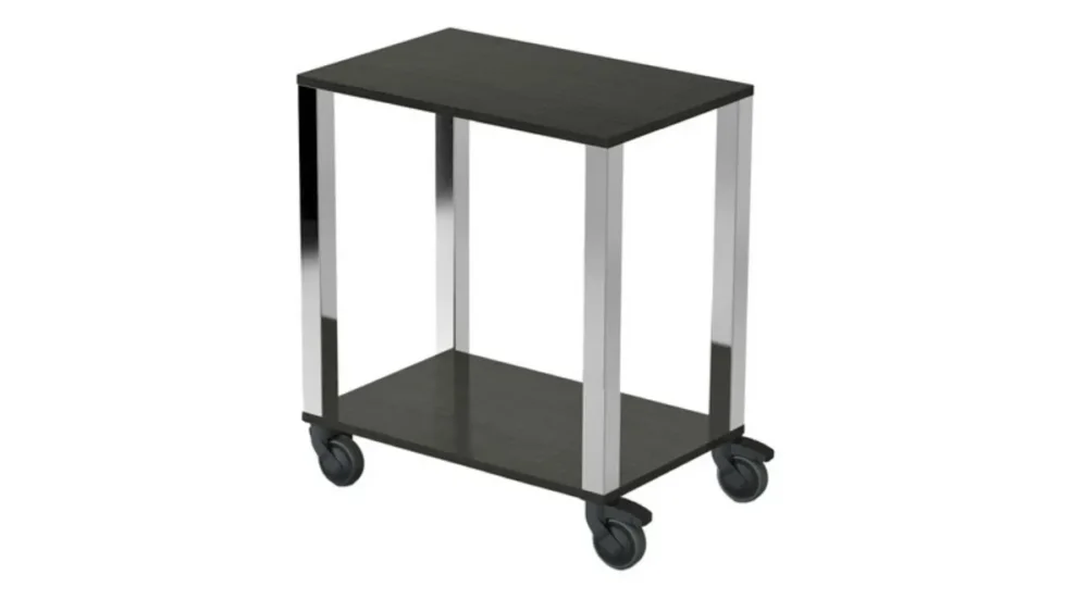 Chariot de service 2 plateaux noir acier Pintinox Promotion