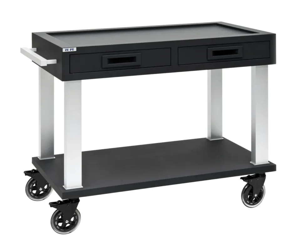 Chariot de service noir bois Tactus Zepe Commander Maintenant