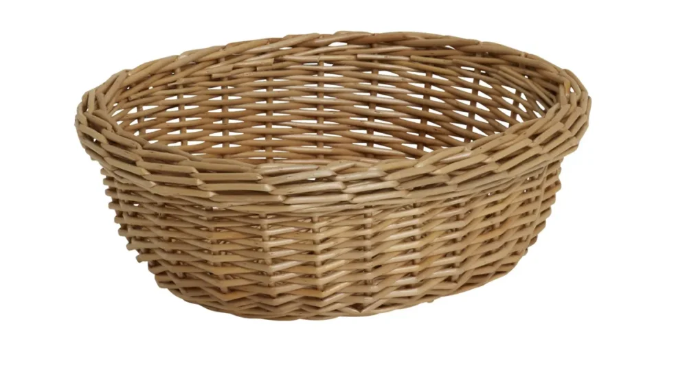 Corbeille ovale beige osier 25,5x21x9 cm Pro.mundi Offre Du Jour
