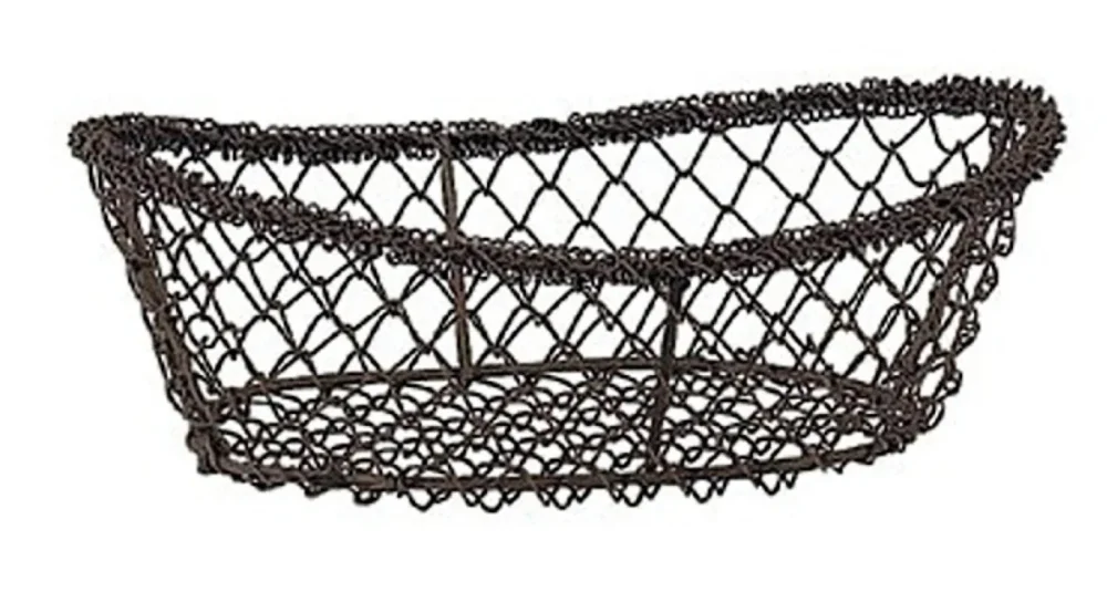 Livraison Express Corbeille ovale noir acier 23x15x8 cm Pro.mundi