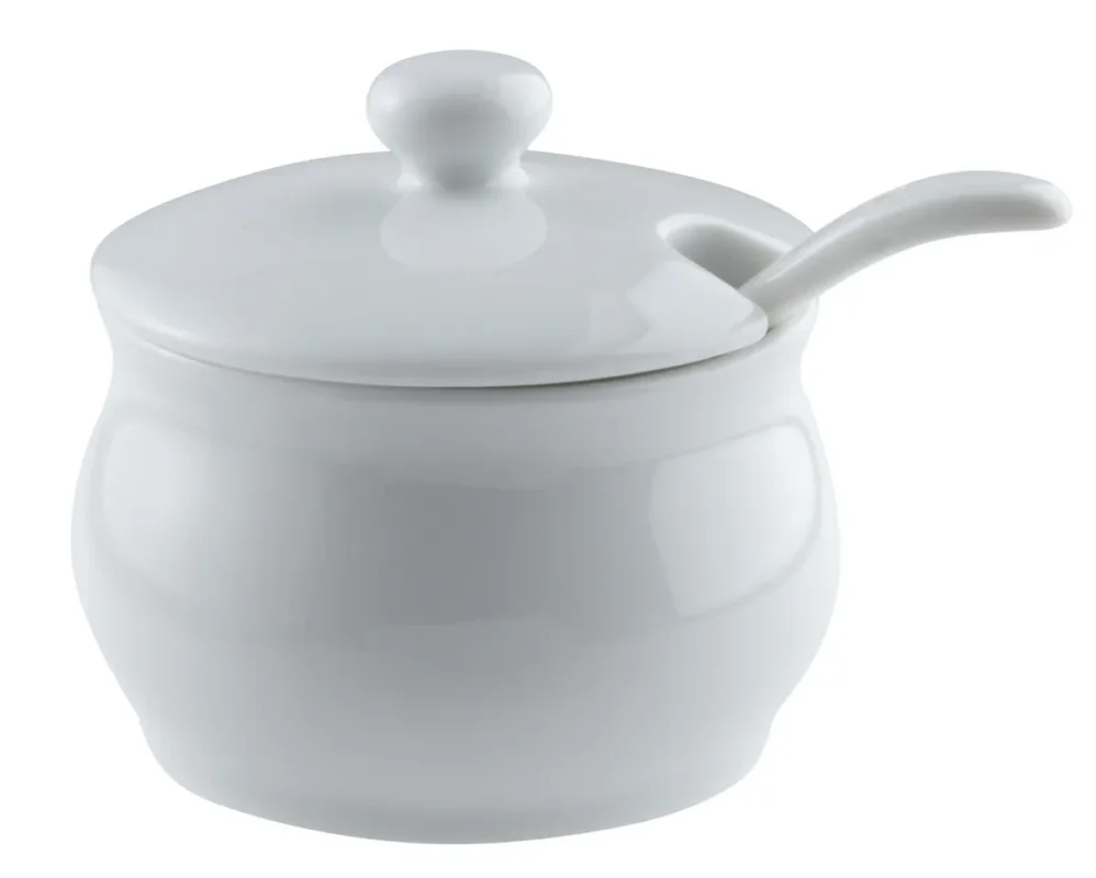 Nouvelle Collection Couvercle pour moutardier rond blanc porcelaine 2,5 cm Ø 6,2 cm Pro.mundi