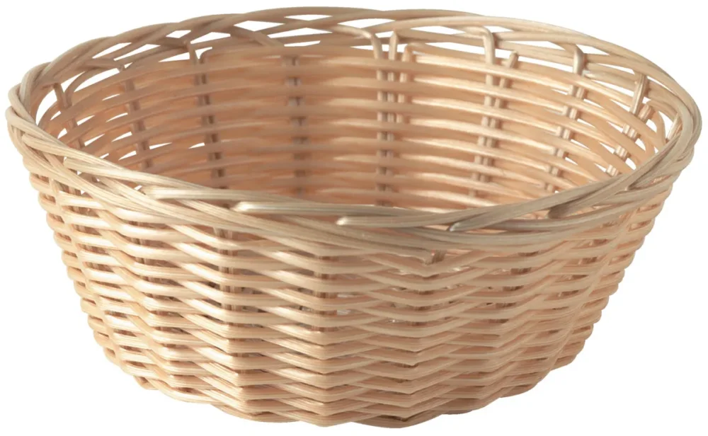 Corbeille rond beige polypropylène (pp) Ø 21 cm 6,5 cm Pro.mundi Prix Réduit
