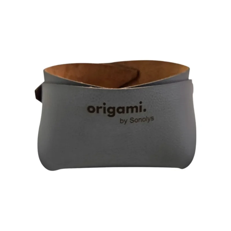 Prix Réduit Panier carré gris PVC 13x13x8 cm Origami Sonolys