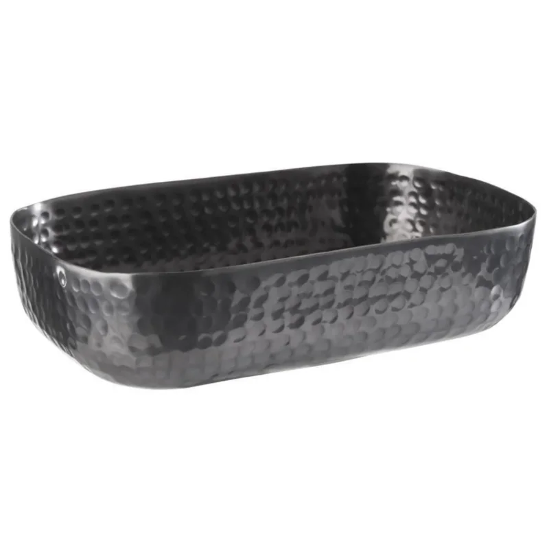 Corbeille martelée aluminium noir 23x15,5x6 cm Craft Aps Dernier Modèle