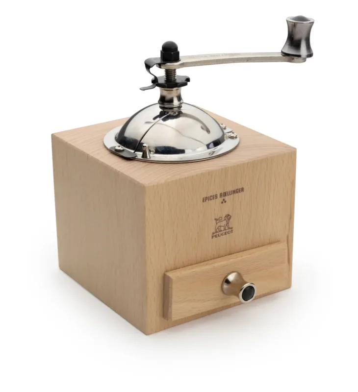 Moulin à sel carré Nature Ø 11 cm 13,3x9,5x11 cm Rollinger Peugeot Saveurs Prix Réduit