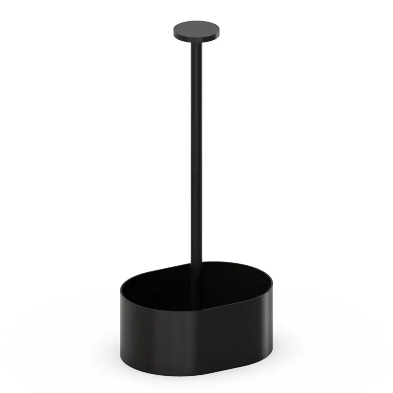 Prix Réduit Support pour ménagèrepièces ovale noir 14,5x10,5x30 cm The Grid Aps