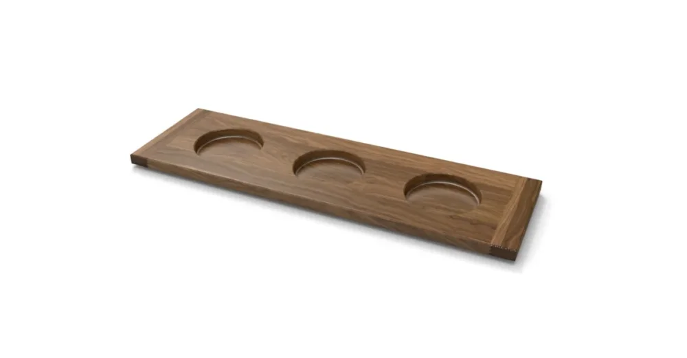Prix Cassé Socle pour carafe noyer 53x16,3x2 cm Flow Craster