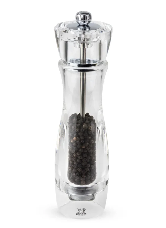 Solde Moulin à poivre transparent Ø 5,9 cm 23 cm Vittel Peugeot Saveurs