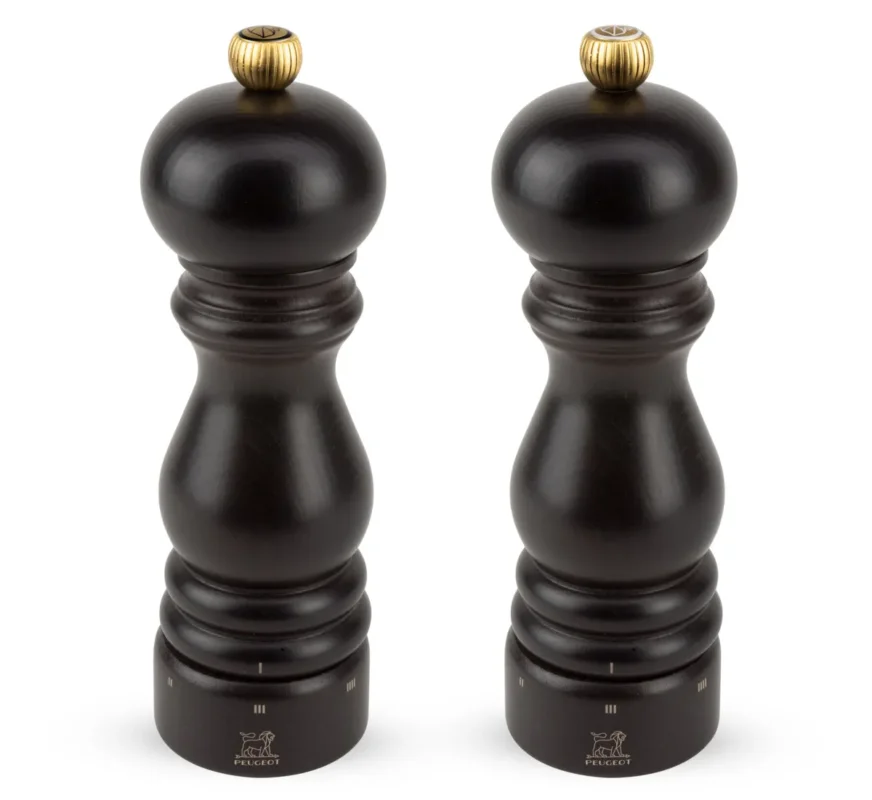 Prix Choc Set moulins poivre / sel marron Ø 5,7 cm 18 cm Paris Peugeot Saveurs