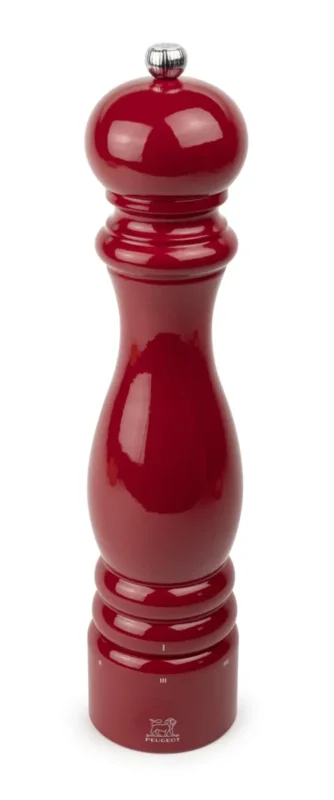 Moulin à sel humide rouge 30 cm Paris Peugeot Saveurs Populaire