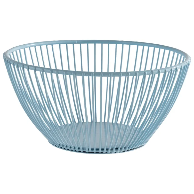 Corbeille à pain et à fruits rond bleu métal Ø 17,5 cm 8 cm Svart Aps Promotion Saisonnière