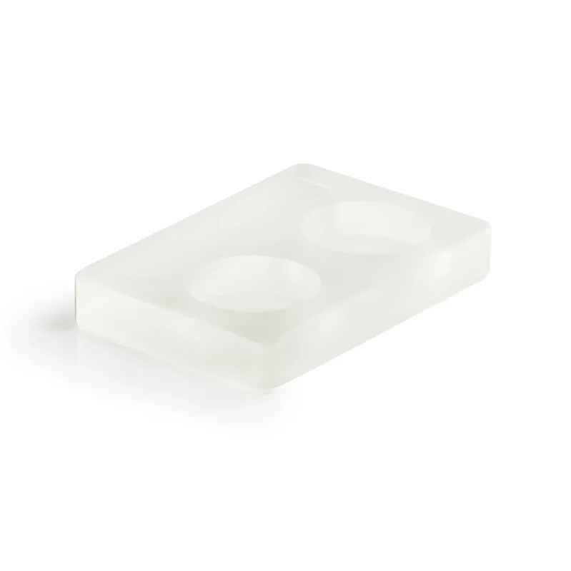 Promotion Plateau pour sel et poivre rectangulaire blanc résine Nacryl® 12,5 cm Mealplak