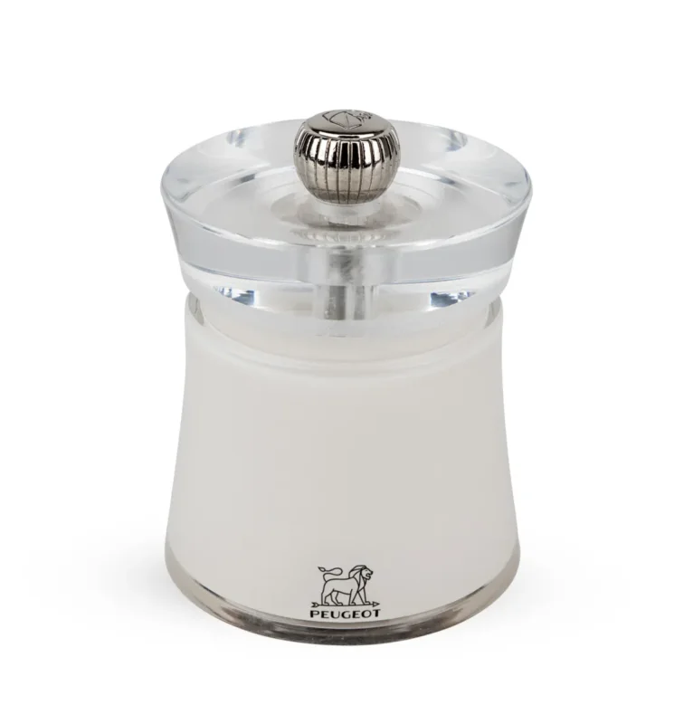 Moulin à sel droit blanc 8 cm Bali Peugeot Saveurs Petit Prix