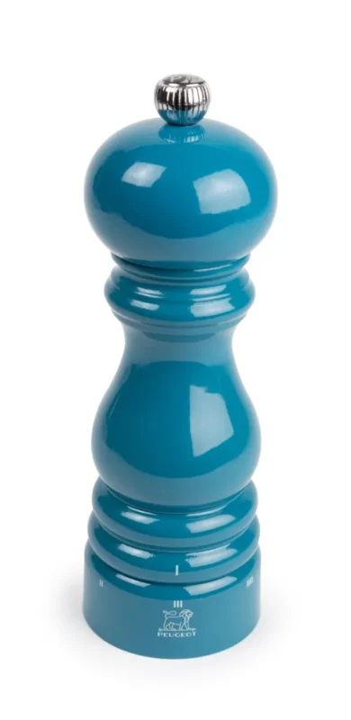 Moulin à poivre rond Bleu pacifique Ø 5 cm 18x5,9x5,9 cm Paris Rama Peugeot Saveurs Promotion