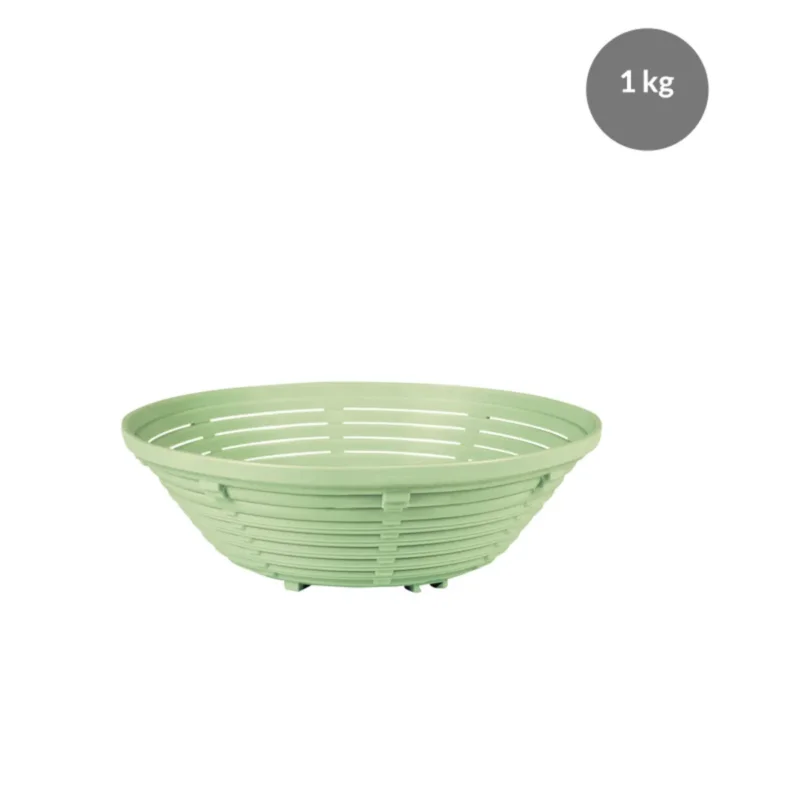 Promotion Saisonnière Banneton Sans couvercle vert plastique Ø 20 cm 9 cm 1 L fond ajouré parois ajourées Gilac