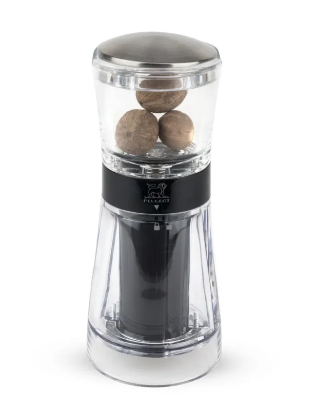 Nouvel Arrivage Moulin à muscade transparent Ø 6,5 cm 15,4 cm Goa Peugeot Saveurs