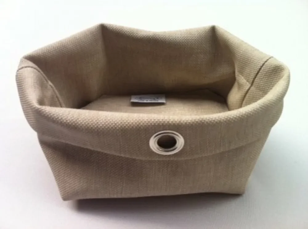 Panière rectangulaire beige polyester 17x14x14 cm Sonoclean Sonolys Prix Cassé