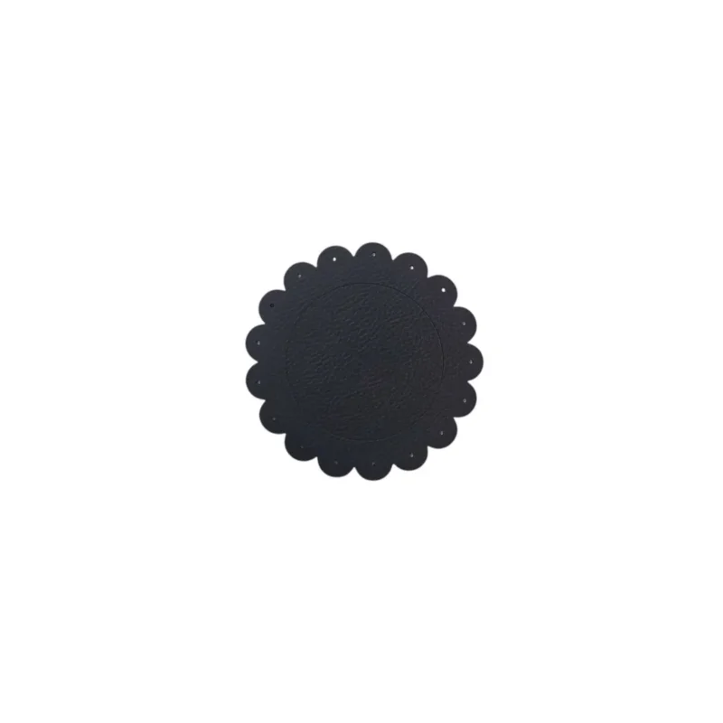 Affaire À Saisir Sous verre noir PVC Ø 12 cm Flower Sonolys