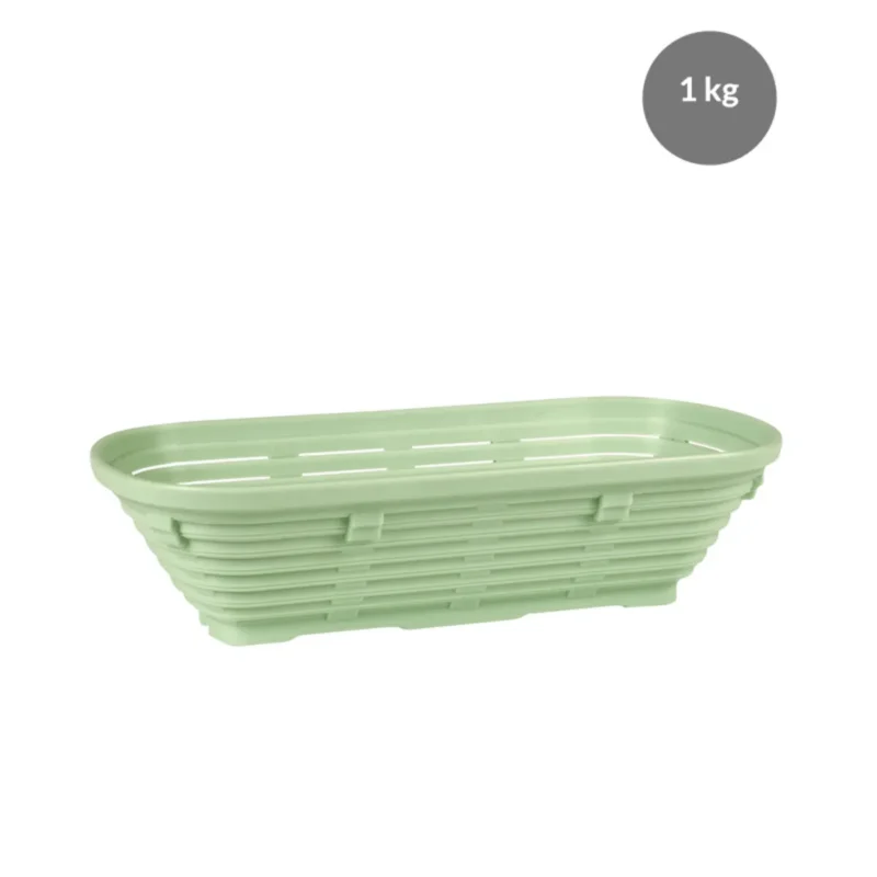 Banneton Sans couvercle vert plastique 34x14x9 cm 1 L fond ajouré parois ajourées Gilac Livraison Gratuite