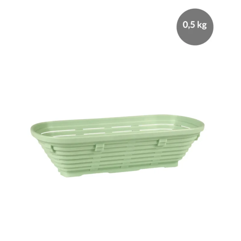Bon Marché Banneton Sans couvercle vert plastique 23x14x9 cm 0,5 L fond ajouré parois ajourées Gilac
