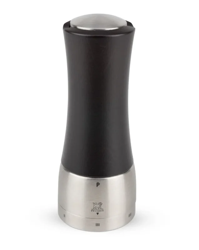 Moulin à poivre marron Ø 6,1 cm 15,7 cm Madras Peugeot Saveurs Prix Réduit