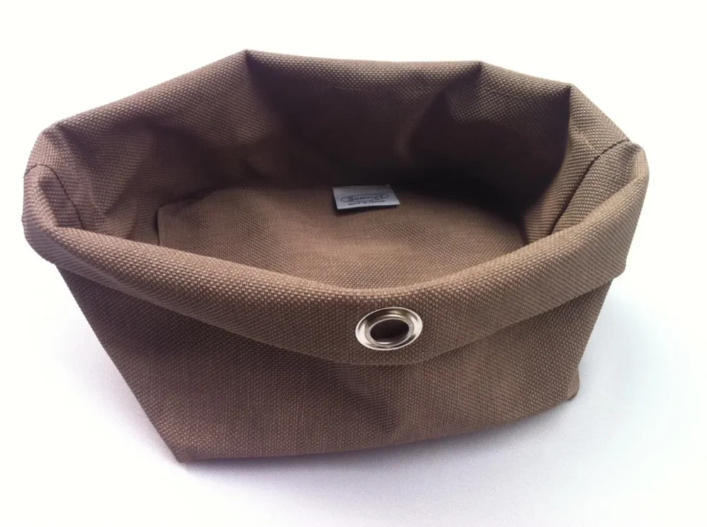 Solde Panière rond taupe PVC 12,5x9x11 cm Sonoclean Sonolys