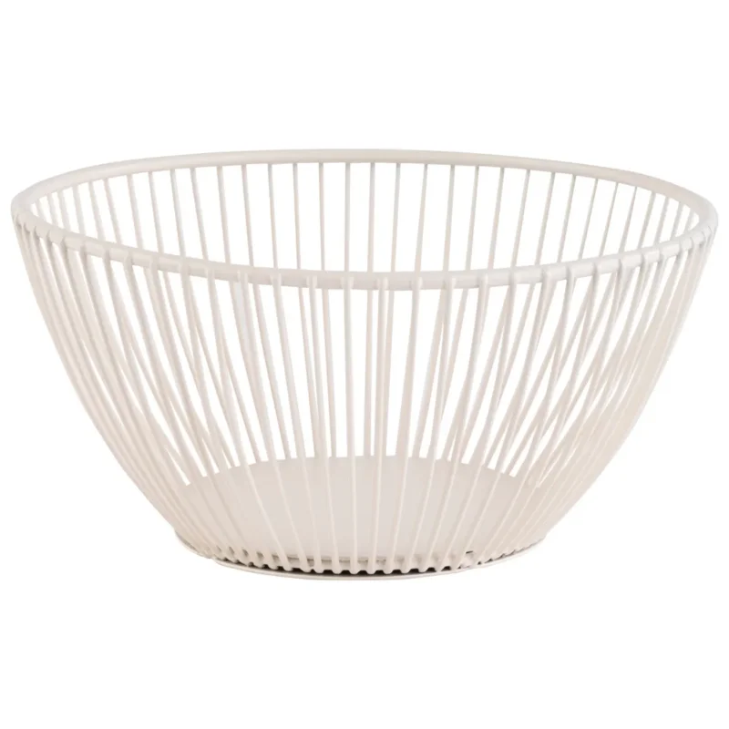 Corbeille à pain et à fruits rond blanc métal Ø 17,5 cm 8 cm Svart Aps Achat Immédiat