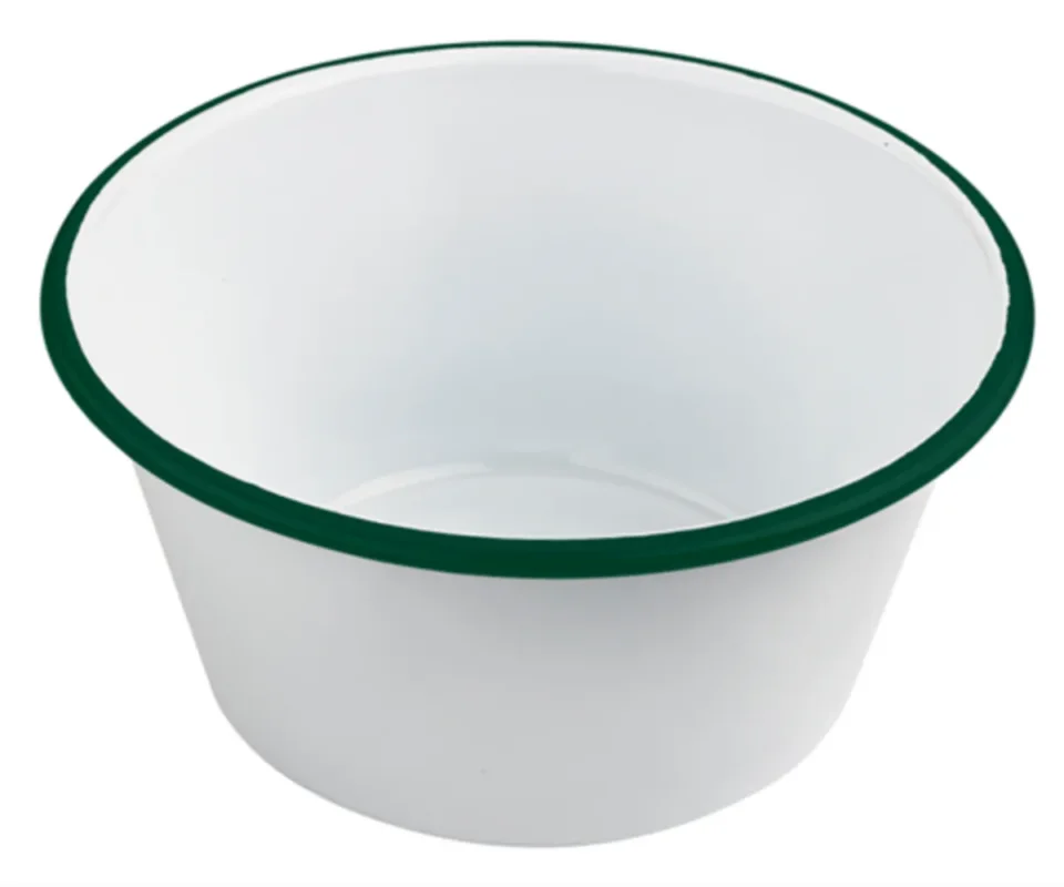 Pot à sauce rond blanc acier émaillé Ø 8 cm Soldes