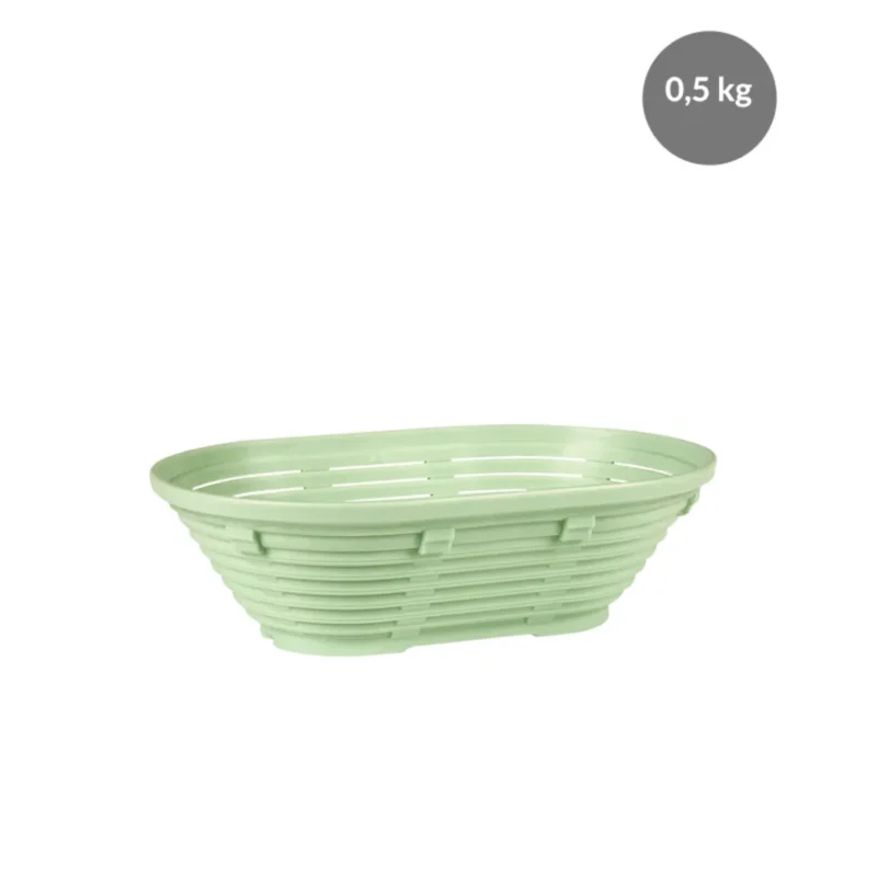 Top Vente Banneton Sans couvercle vert plastique 9 cm 0,5 L fond ajouré parois ajourées Gilac