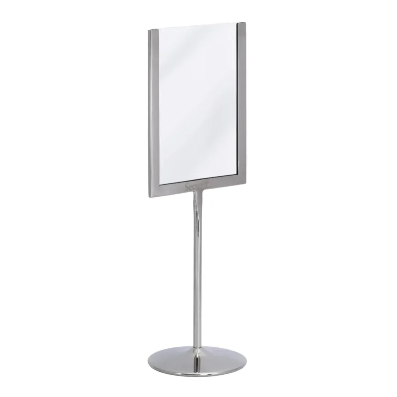 Commander Maintenant Porte affiche de table a6 gris Ø 9 cm 31x11 cm Securit