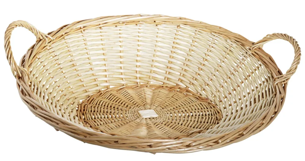 Corbeille ovale beige osier 50x46x16 cm Pro.mundi Vente Flash