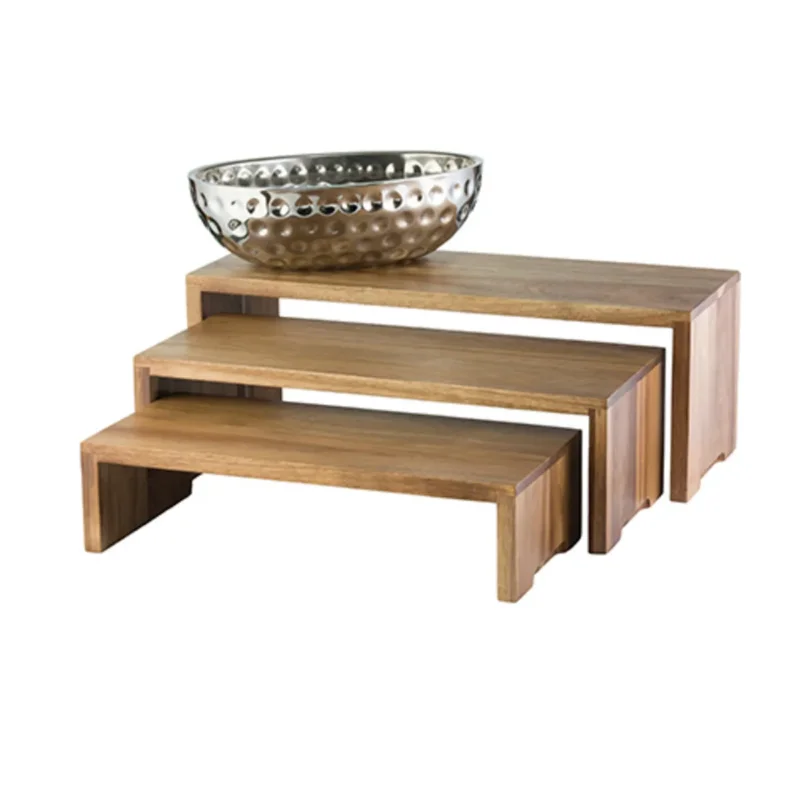 Commander Vite Présentoir brun acacia 56 cm Tablecraft (3 pièces)
