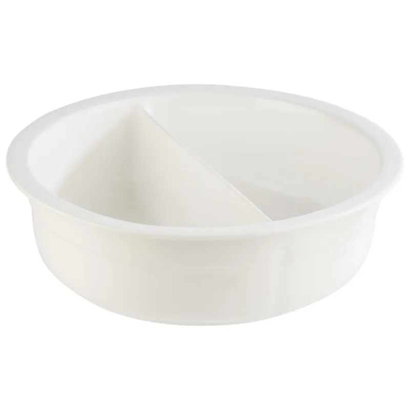 Achat Immédiat Bac 1 compartiment pour chaffing dish porcelaine blanc Ø 29,5 cm 29,5x29,5x9 cm Orbit Aps