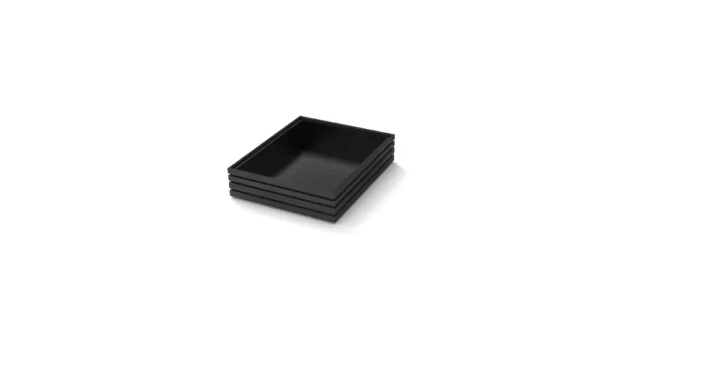 Nouveauté Caisse bois noir 32,5x26,5x7,5 cm Flow Craster