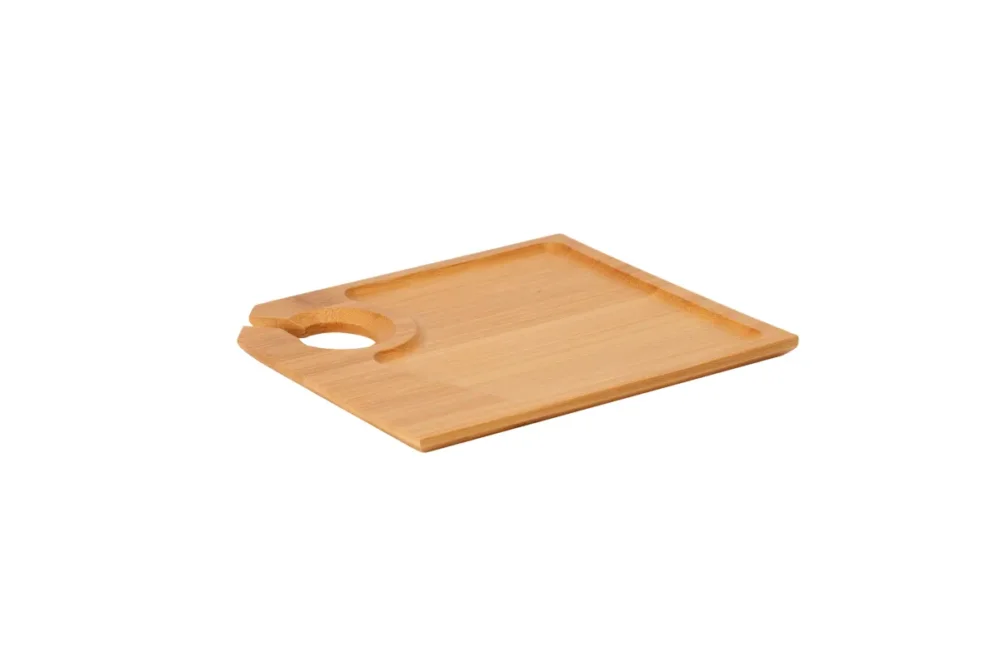 Assiette cocktail bois 18x15x0,8 cm Oxstal Earth Essentials (40 pièces) Promotion