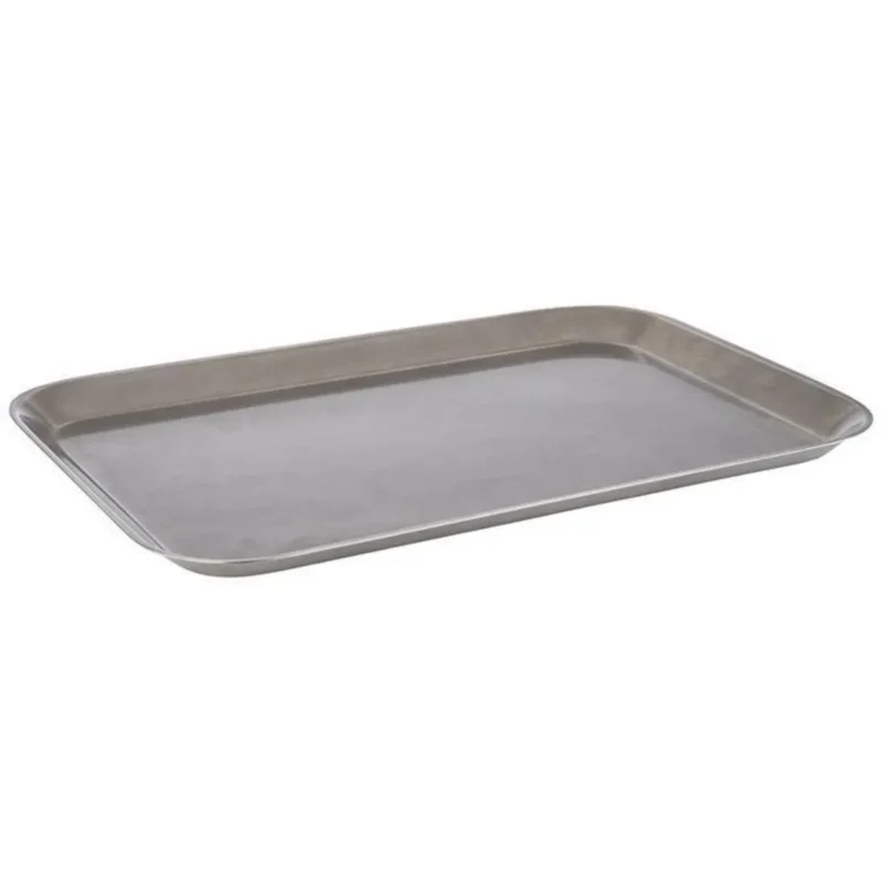Plateau de présentation rectangulaire gris inox 38 cm Aps Expédition Rapide