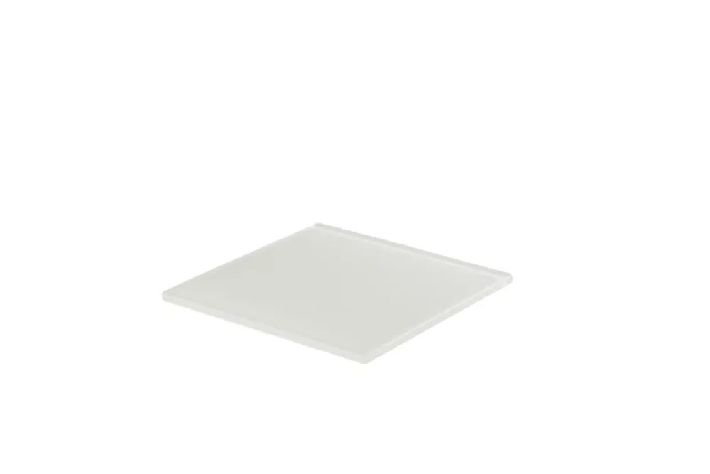Livraison Gratuite Plateau carré blanc résine Nacryl® 24,5 cm Mealplak