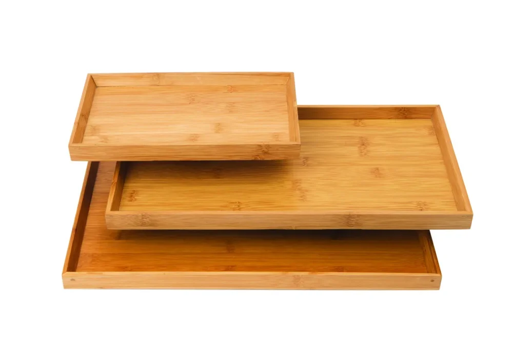 Plateau bambou 25x15x2,5 cm Oxstal Pro.mundi (20 pièces) Livraison Express