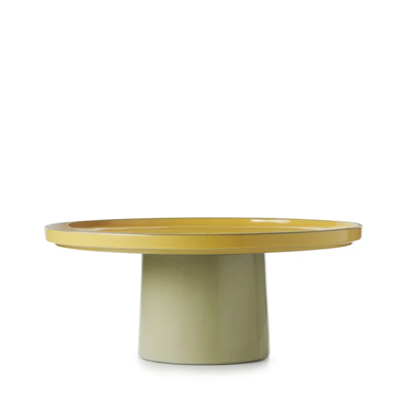 Présentoir à pâtisserie porcelaine culinaire curcuma Ø 33 cm 14 cmCaractère Revol Authentique