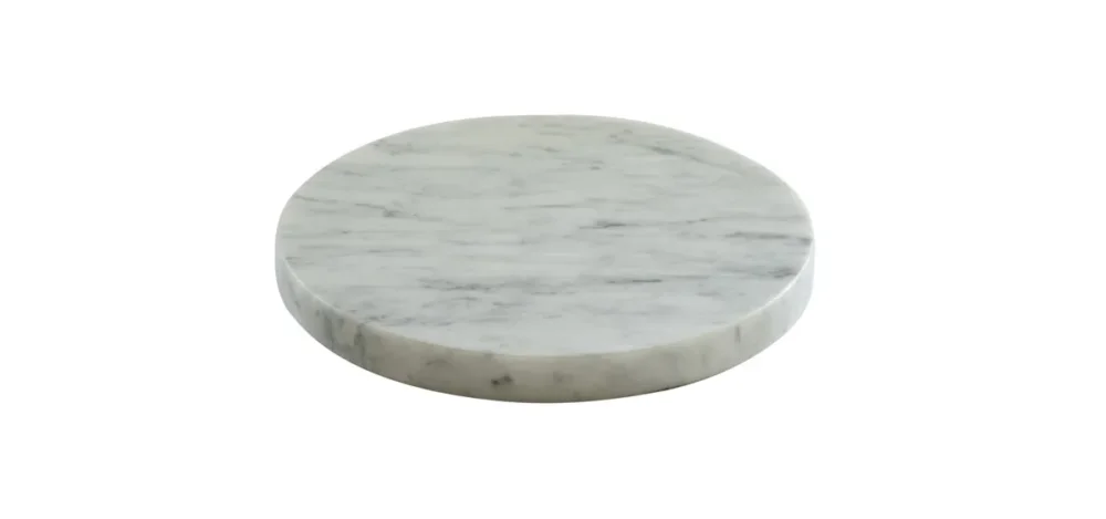 Plateau de présentation marbre blanc Ø 21,8 cm 2,5 cm Tilt Craster Seulement Aujourd’hui