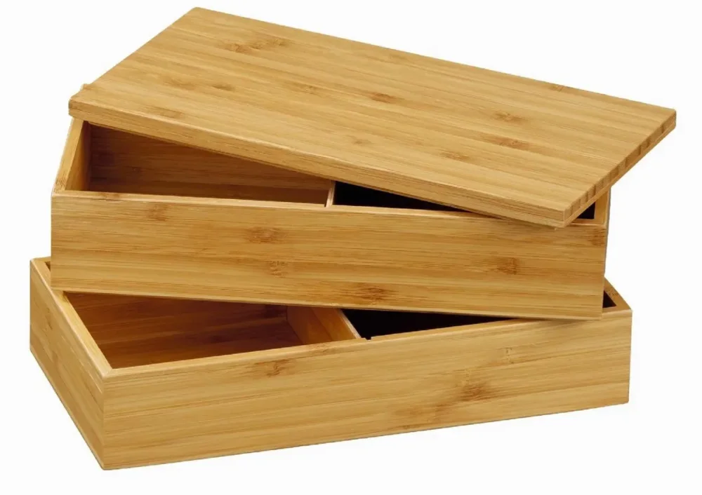 Bento bambou 26x13x11 cm Oxstal Earth Essentials (8 pièces) Remise