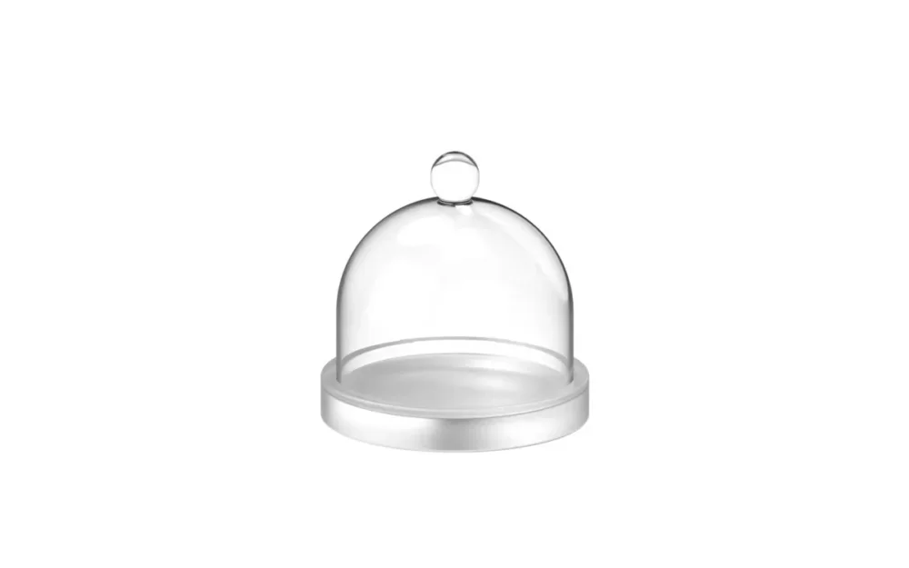 Poduim avec cloche résine Nacryl® blanc Ø 10 cm 11 cm Mealplak Revol Prix Cassé