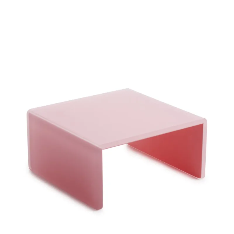 Plateau avec pieds résine Nacryl® rose 20x20x10,5 cm Mealplak Revol Offre Exclusive