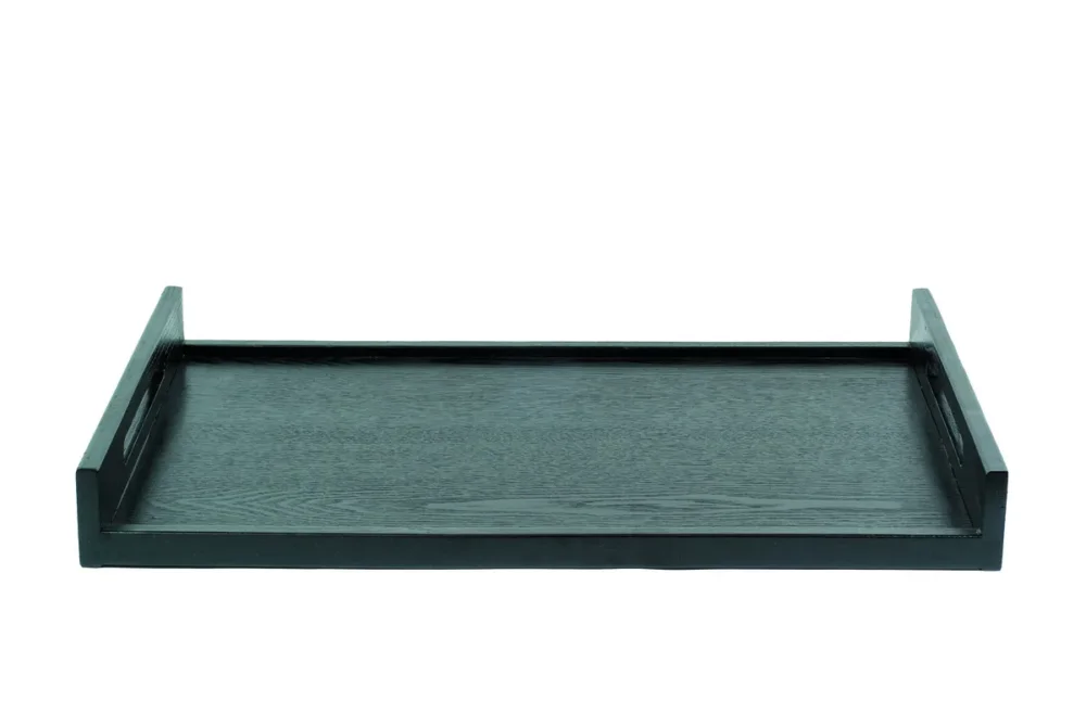 Pas Cher Plateau bois noir 60x40x7 cm Oxstal Pro.mundi (4 pièces)