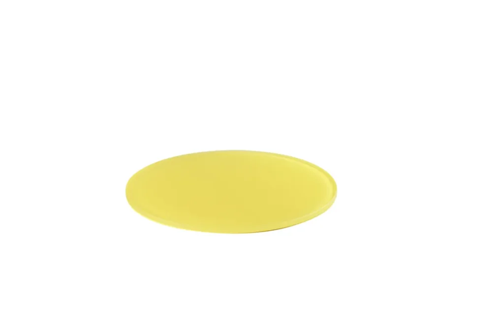 Dernière Chance Plateau rond jaune résine Nacryl® Ø 30 cm Mealplak