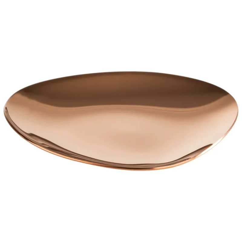 Promotion Saisonnière Set de 4 assiettes mise en bouche inox 18/10 cuivre 9x9 cm Pebbles Aps