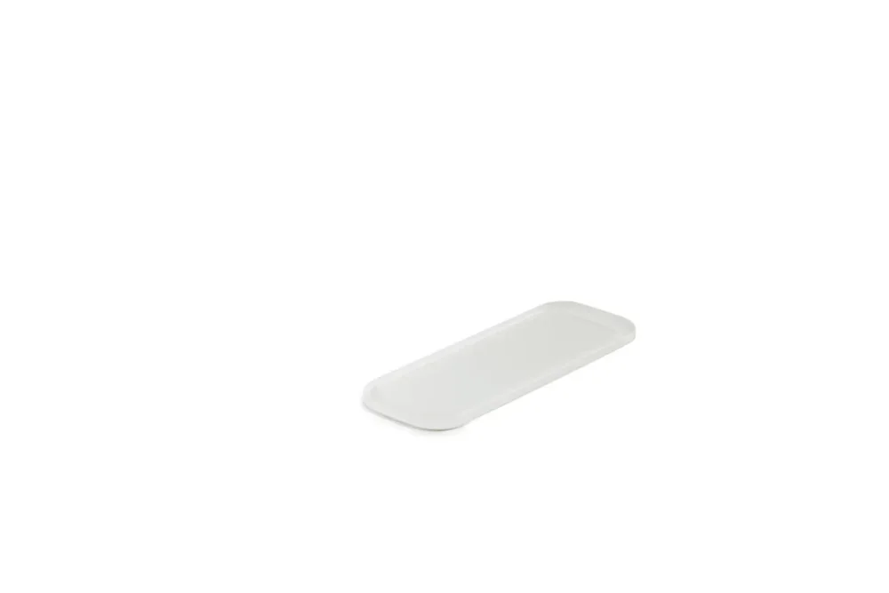 Authentique Plateau rectangulaire blanc résine Nacryl® 24,5 cm Mealplak